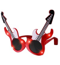 Guitar LED Sunglasses Red