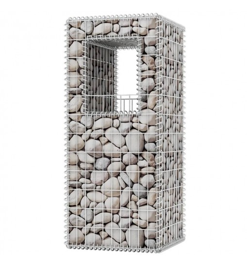 vidaXL Gabion Basket Post/Planter Steel 19.7"x19.7"x47.2" vidaXL Gabion Basket Post/Planter Steel 19.7"x19.7"x47.2"