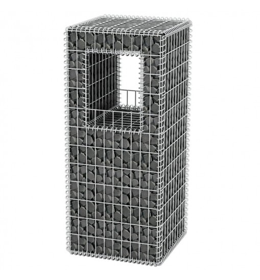 vidaXL Gabion Basket Post/Planter Steel 19.7"x19.7"x47.2" vidaXL Gabion Basket Post/Planter Steel 19.7"x19.7"x47.2"