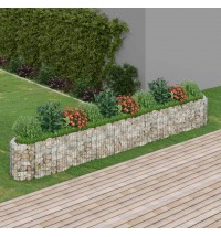 vidaXL Gabion Raised Bed Galvanized Iron 157.5"x19.7"x19.7"