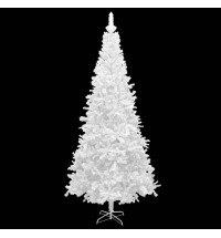 vidaXL Artificial Christmas Tree L 8 ft White