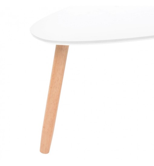 vidaXL Coffee Table Set 2 Pieces Solid Pinewood White