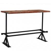 vidaXL Bar Table Solid Reclaimed Wood Multicolor 59.1"x27.6"x42.1"