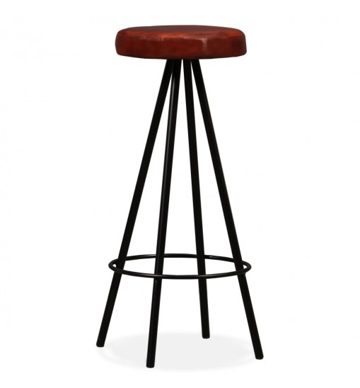 vidaXL Bar Stools 4 pcs Real Leather