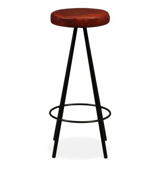 vidaXL Bar Stools 4 pcs Real Leather