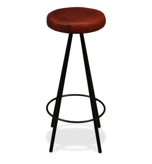 vidaXL Bar Stools 4 pcs Real Leather