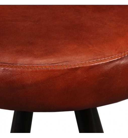 vidaXL Bar Stools 4 pcs Real Leather