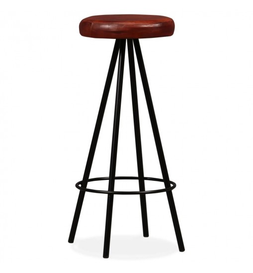 vidaXL Bar Stools 4 pcs Real Leather
