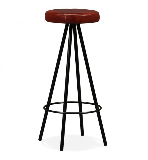 vidaXL Bar Stools 4 pcs Real Leather