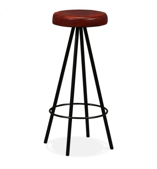 vidaXL Bar Stools 4 pcs Real Leather
