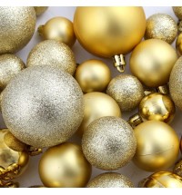 vidaXL 100 Piece Christmas Ball Set 1.2"/1.6"/2.4" Gold