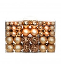 vidaXL 100 Piece Christmas Ball Set 1.2"/1.6"/2.4" Rose/Gold