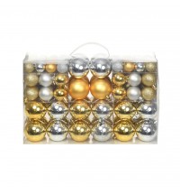 vidaXL Christmas Balls 100 pcs Silver/Gold