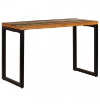 vidaXL Dining Table 45.3"x21.7"x29.9"  Solid Reclaimed Wood and Steel