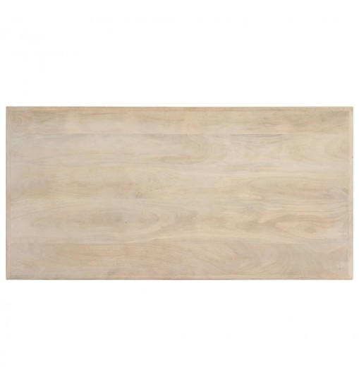 vidaXL Dining Table White 47.2"x23.6"x29.5" Solid Mango Wood