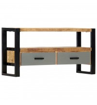 vidaXL TV Stand 39.4"x11.8"x19.7" Solid Wood Mango