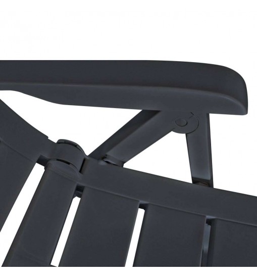 vidaXL 5 Piece Patio Dining Set Plastic Anthracite
