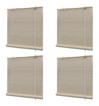 vidaXL Natural Bamboo Roller Blinds 4 pcs 47.2"x63"