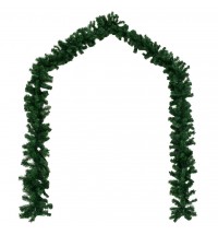 vidaXL Christmas Garlands 4 pcs Green 106.3" PVC