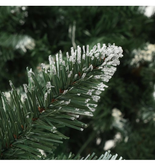 vidaXL Artificial Christmas Tree with Pine Cones and White Glitter 6 ft