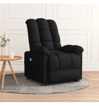 vidaXL Massage Recliner Black Fabric