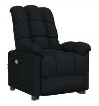 vidaXL Massage Recliner Black Fabric