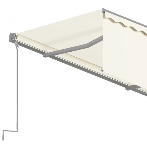vidaXL Manual Retractable Awning with Blind 13.1'x9.8' Cream