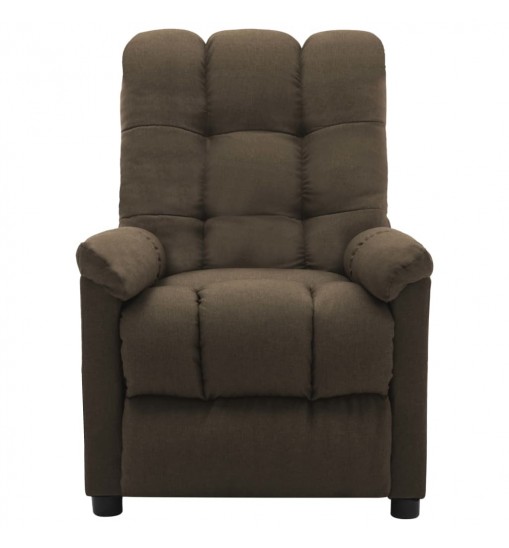 vidaXL Recliner Brown Fabric