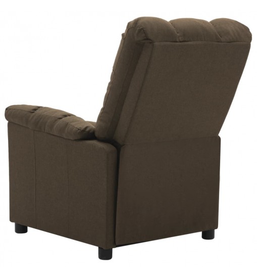 vidaXL Recliner Brown Fabric