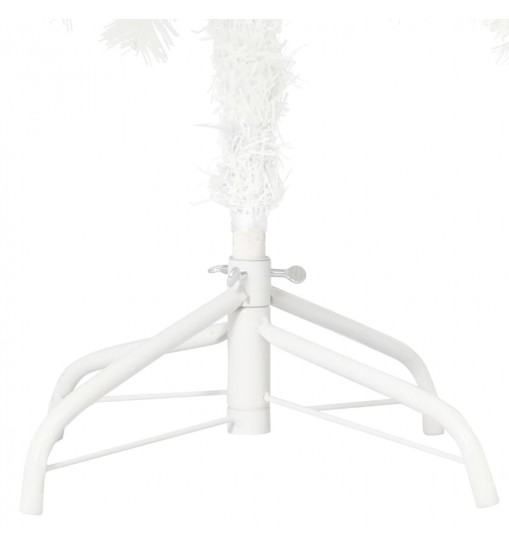 vidaXL Artificial Christmas Tree with LEDs&Ball Set White 82.7"