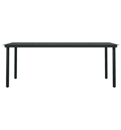 vidaXL 9 Piece Patio Dining Set Black