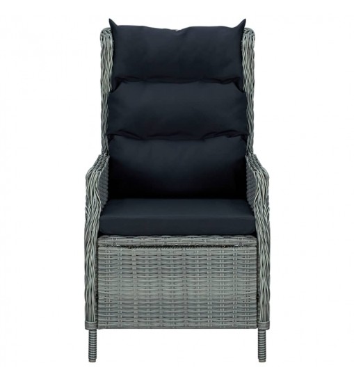 vidaXL 3 Piece Patio Dining Set Light Gray