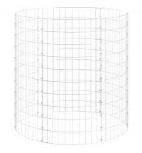 vidaXL Garden Composter Ø39.4"x39.4" Galvanized Steel
