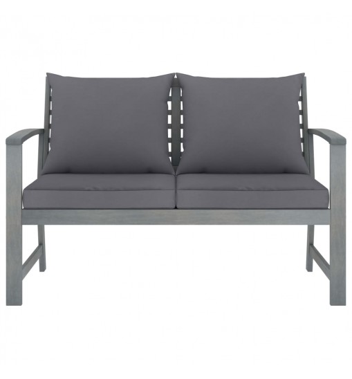 vidaXL 4 Piece Patio Lounge Set with Cushions Solid Acacia Wood