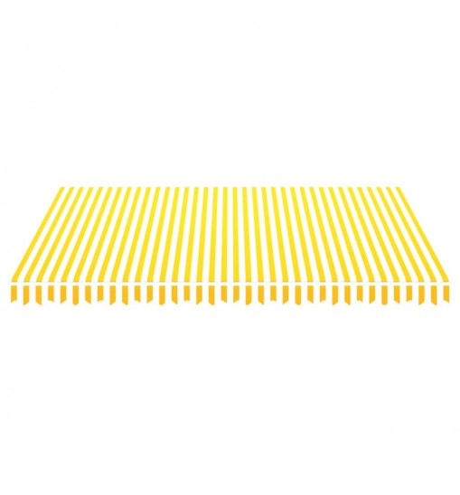 vidaXL Awning Top Sunshade Canvas Orange & White 137.8"x98.4"