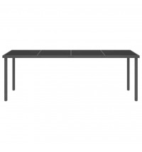 vidaXL Patio Dining Table Anthracite 86.6"x35.4"x29.5" Steel and Glass