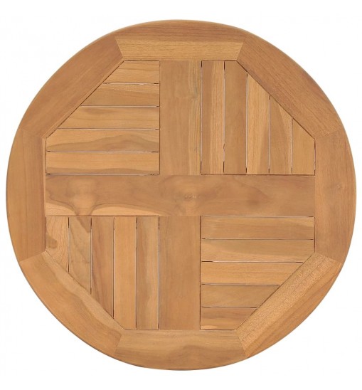 vidaXL Bistro Table Ø23.6"x23.6" Solid Teak Wood