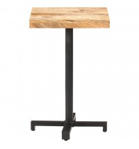 vidaXL Bistro Table Square 19.7"x19.7"x29.5" Rough Mango Wood