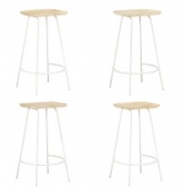 vidaXL Bar Stools 4 pcs Solid Mango Wood