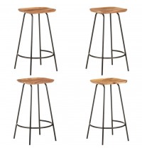 vidaXL Bar Stools 4 pcs Solid Acacia Wood