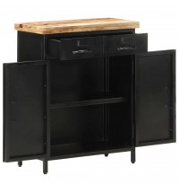 vidaXL Sideboard 23.6"x11.8"x29.9" Rough Mango Wood