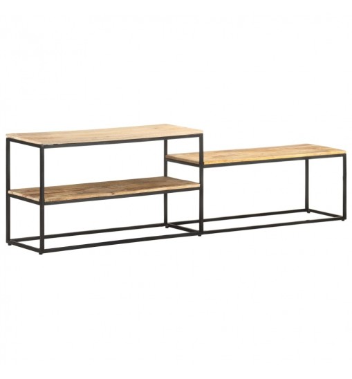 vidaXL TV Stand 70.9"x11.8"x19.7" Rough Mango Wood