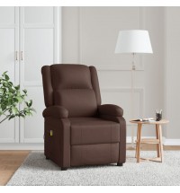 vidaXL Massage Chair Brown Faux Leather