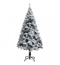 vidaXL Artificial Christmas Tree with Flocked Snow Green 4 ft PVC