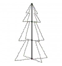 vidaXL Christmas Cone Tree 160 LEDs Indoor and Outdoor 3x4 ft