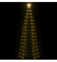 vidaXL Christmas Cone Tree Warm White 100 LEDs Decoration 2x6 ft