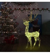 vidaXL Acrylic Reindeer Christmas Decoration 140 LEDs 4 ft Warm White
