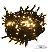 vidaXL 61 Piece Christmas Ball Set with Peak and 150 LEDs Rose Gold