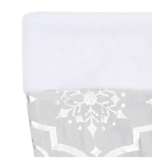 vidaXL Luxury Christmas Tree Skirt with Sock White 4 ft Fabric