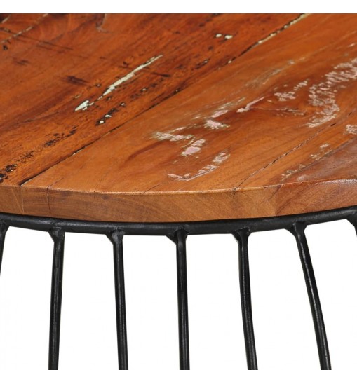 vidaXL Coffee Table Ø26.8" Solid Reclaimed Wood